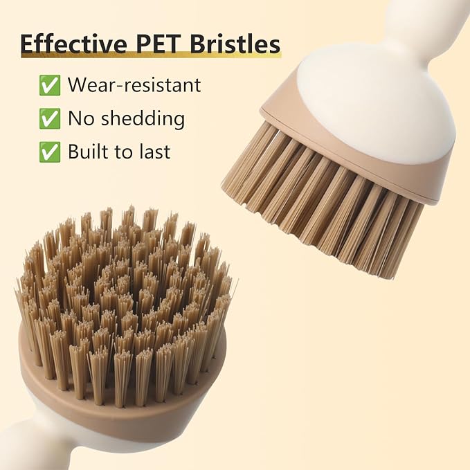 Twist-Handle Dish Brush, 30/60/90° Adjust Angle Instantly Long Handle Bottle - Image 5
