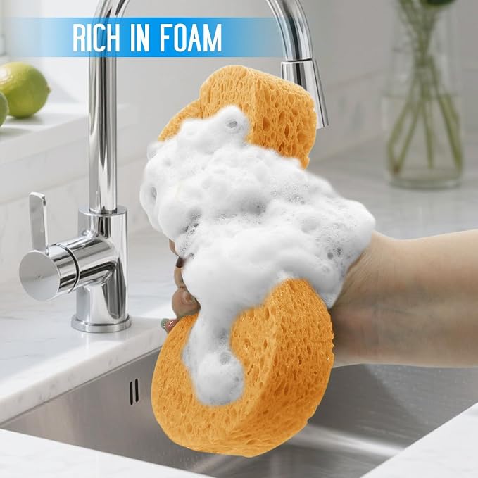 3 - Pack Large Sponge, Kitchen Sponges, Handy Sponges, Cellulose Sponges - Image 3