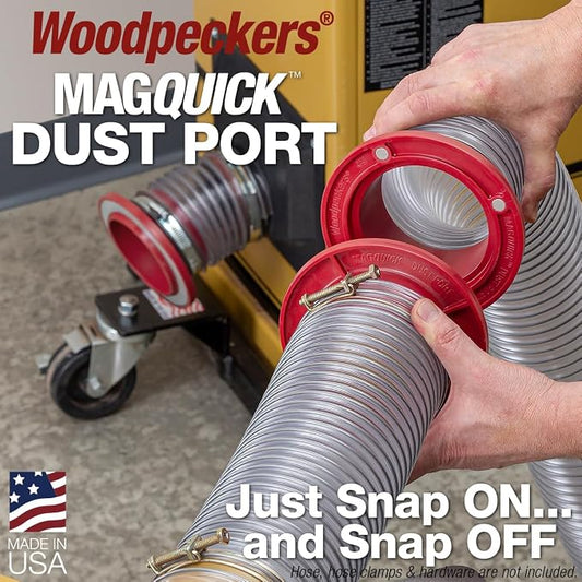 Woodpeckers MagQuick Magnetic Dust Ports – Magnetic Dust Collection Fittings - Image 2