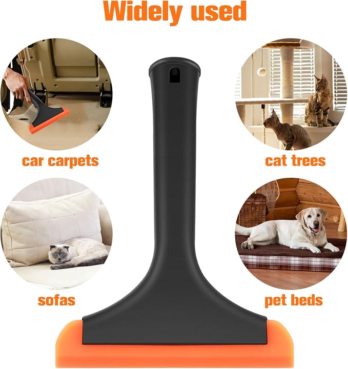 Silicone Pet Hair Removal, Pet Hair Rubber Carpet Rake Cat Dog Hair Remover - Image 5