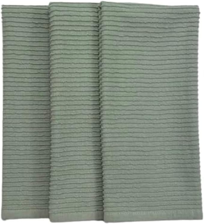 Serafina Home Sage Green Kitchen Dish Towels 100% Cotton Cloth Soft Cleaning - Image 7