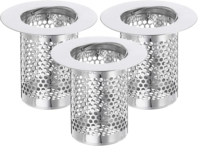 uxcell 3 Pack Shower Drain Strainer, Fit Hole Size from 1.18" to 1.97" by uxcell