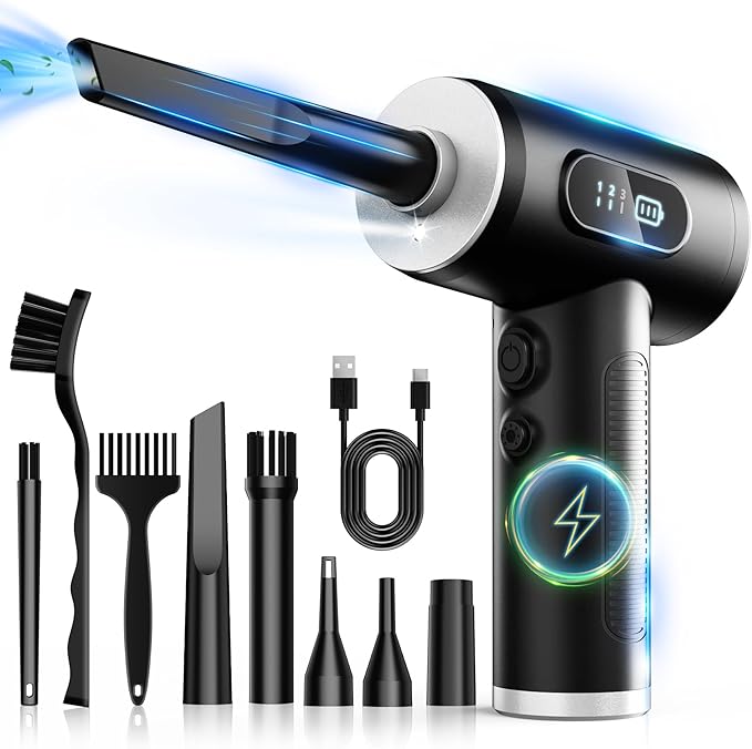 Compressed Air Duster-3 Gear Adjustable 100000RPM Electric Air Duster by Unknown