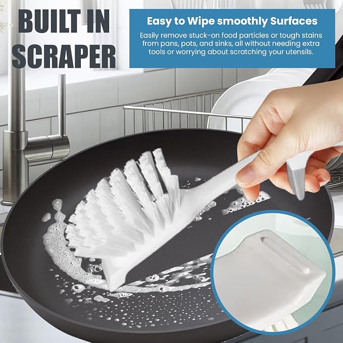 Dish Brush with Handle – 2 Pack - Image 4
