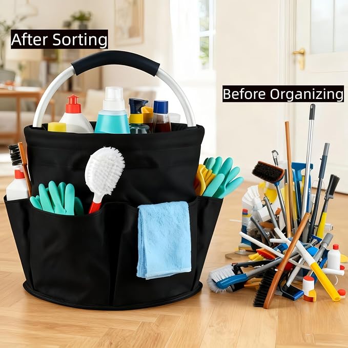 17L Cleaning Caddy With Handle, Foldable Storage Cleaning Product Organizer - Image 5