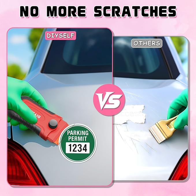DIYSELF 2 Pcs Plastic Razor Blade Scraper - Image 3