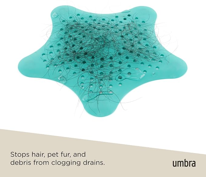 Umbra Starfish Drain Cover/Hair Catcher, Surf Blue - Image 5