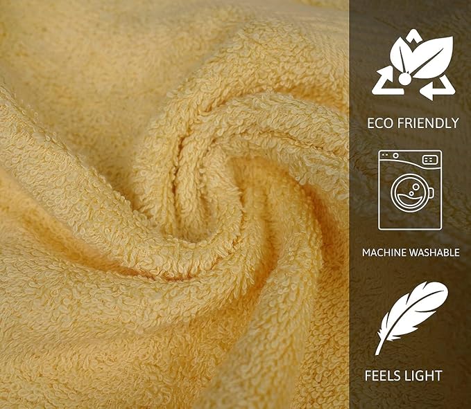ZUPERIA 100% Cotton Bath Wash Cloths 24 Pack - Image 2