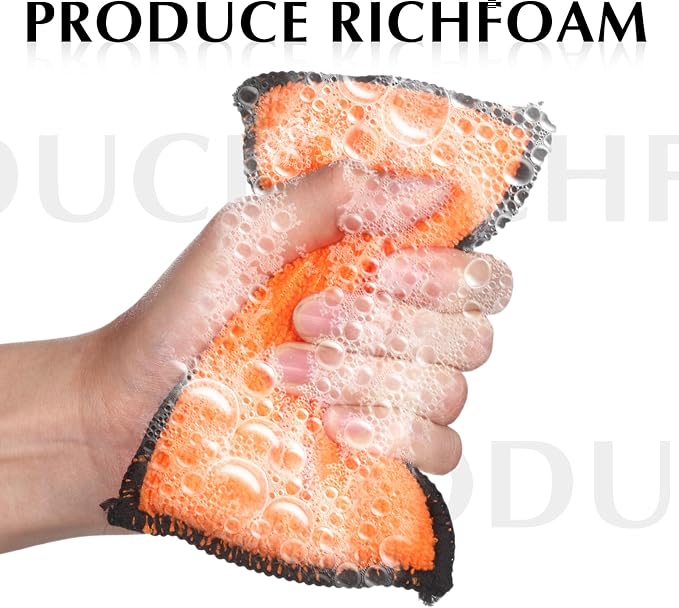 Mudder 8 Pcs Car Interior Scrubbing Sponge 5'' x 3'' Fiber Car Wax Applicator - Image 5