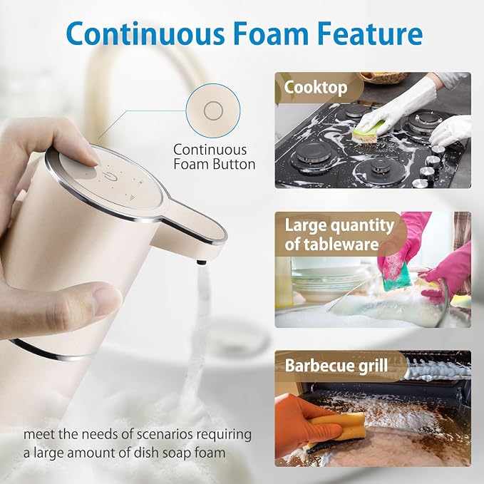 Automatic Foaming Soap Dispenser, 4-Level Adjustable Foam, Wall Mount, USB - Image 4