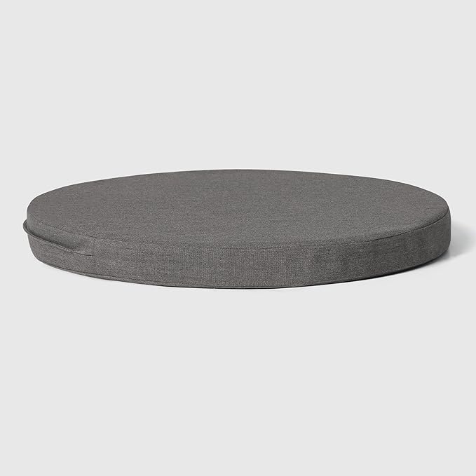 WestinTrends Solace Outdoor Patio Kitchen Dining Chair Round Seat Cushions Set of 4, 16 x 16, Grey