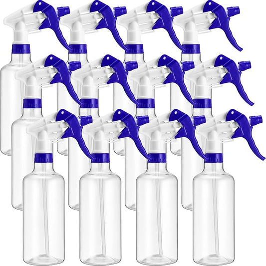 Eccliy 12 Pcs 16 Oz Plastic Spray Bottle, Adjustable Empty Reusable Sprayer by Eccliy
