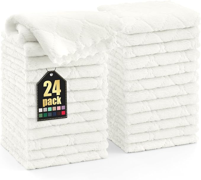 Homaxy 24 Pack Kitchen Dish Cloths, Super Soft and Absorbent Coral Velvet Dish by Homaxy
