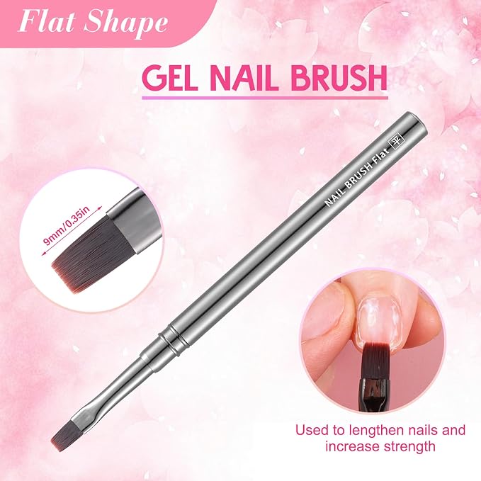 3Pcs Nail Art Clean-Up Brushes Set, Cleaning Mistake Polish On Cuticles Angled - Image 6