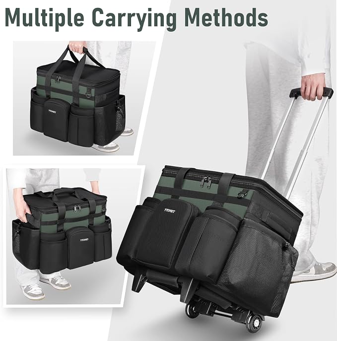 Ytonet Cleaning Caddy with Wheels, Extra Large Rolling Cleaning Caddy Bag with - Image 6