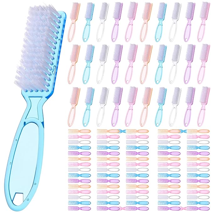 100 Pcs Handle Grip Nail Brush Bulk Nail Brushes by MAQUITA