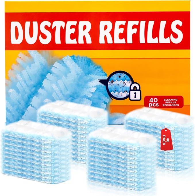 40 Count Electrostatic Duster Refills Replacement Head by Ftutom