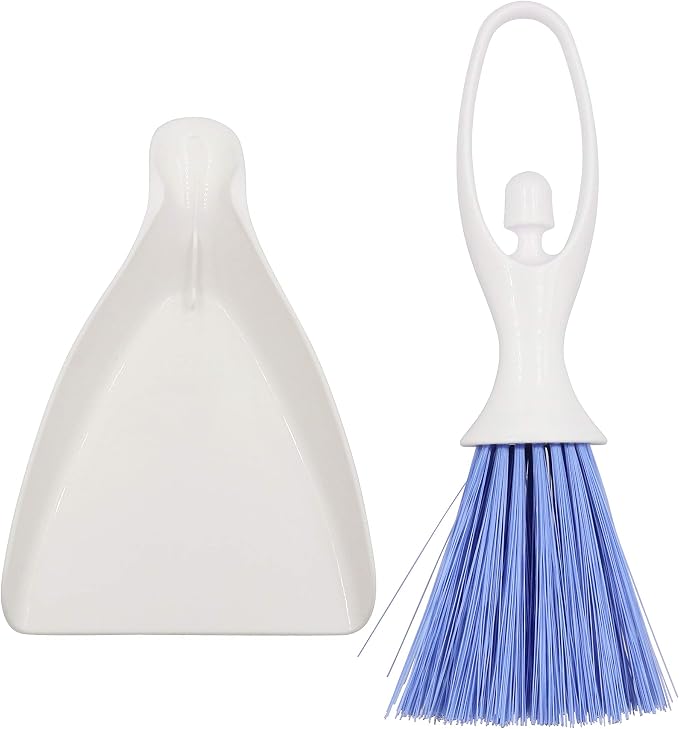 LBY Hand Broom and Dustpan Set, Mini Brush Nesting Tiny Cleaning Whisk - Image 2