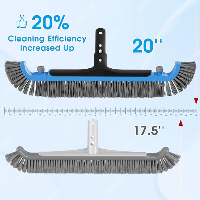 2 in 1 Pool Brush with Poles 10ft - Image 4