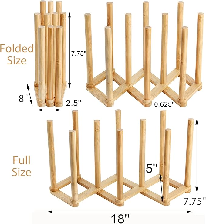 Yesland 2 Pack Wooden Bottle Drying Rack - Image 3