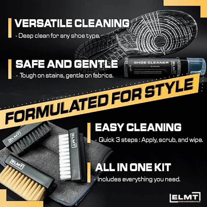 Blackline ELMT Shoe Cleaner Kit — Ideal Sneaker, Suede Shoe Cleaner — US-Made - Image 3