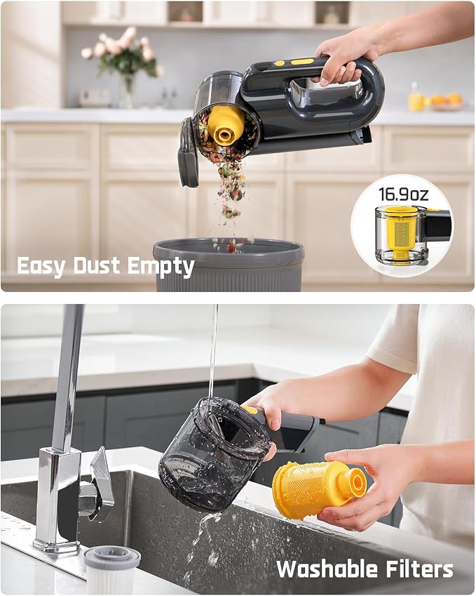 Fanttik Fold V10 Ultra Deluxe Handheld Vacuum Cordless, 17kPa Suction Power - Image 6