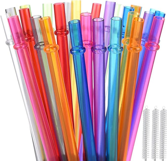 ALINK 35-Pack Tritan Hard Plastic Reusable Straws by ALINK