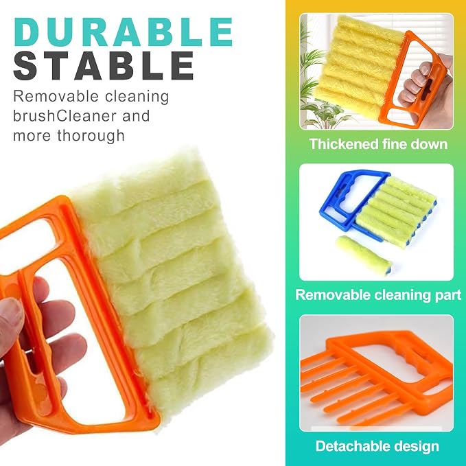 4 Pack Blind Cleaner Duster Tool, 7-Finger Window Blind Cleaner - Image 3