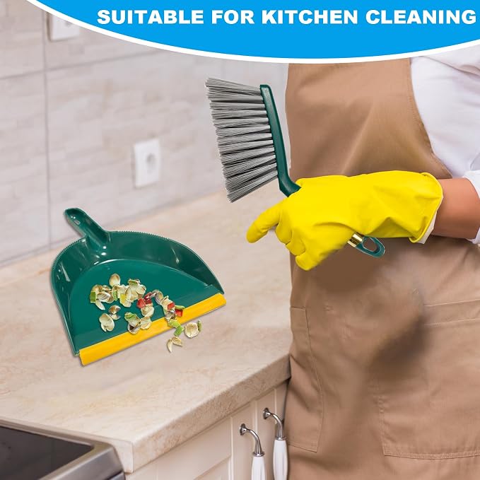 Small Broom with Dustpan Combo Set Mini Broom and Brush Set Hand Sweeper - Image 3