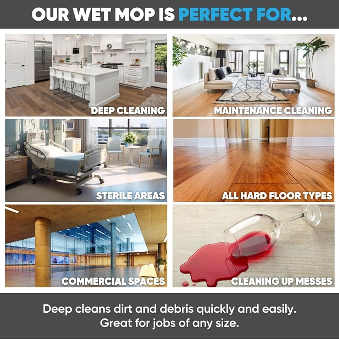 Bulk 18" Microfiber Wet Mop Pads Wholesale - Image 6