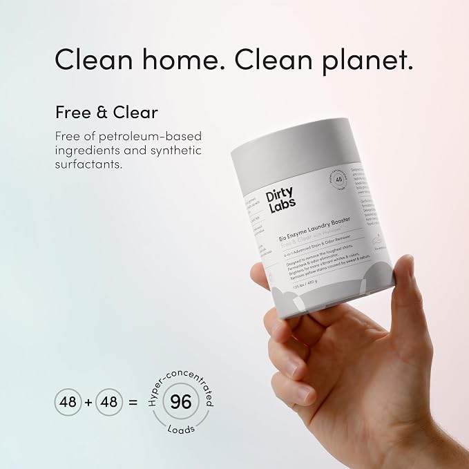 Dirty Labs | Scent Free | Bio Enzyme Laundry Booster | 2-Pack = 96 Loads | - Image 3
