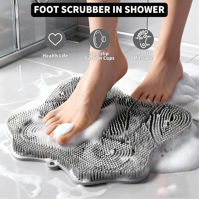 Show Foot Scrubber Mat & Silicone Back Scrubber - Image 2