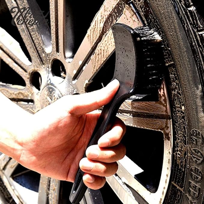 Wheel Rim Tire & Carpet Cleaning Brush Set, Soft & Stiff Bristle Wash Cleaning - Image 6