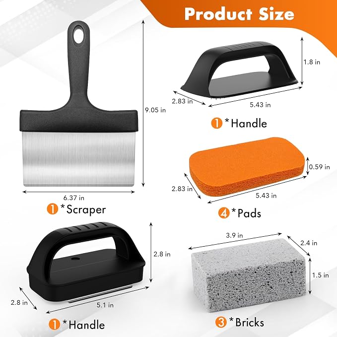 MEKER Griddle Cleaning Kit for Blackstone, Flat Top Grill Cleaning Kit - Image 6