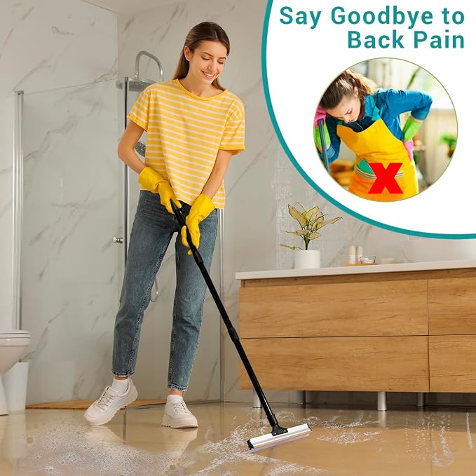 62" Carpet Rake for Pet Hair Removal – Adjustable Carpet Broom Bundle - Image 7
