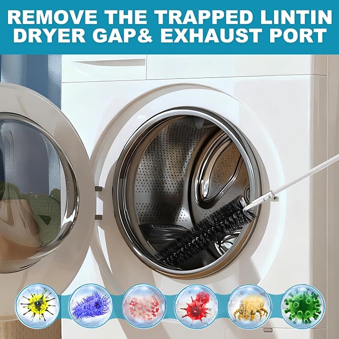 Sealegend 60 Feet Dryer Vent Cleaner Kit/Lint Remover/2×Upgraded Flexible - Image 3