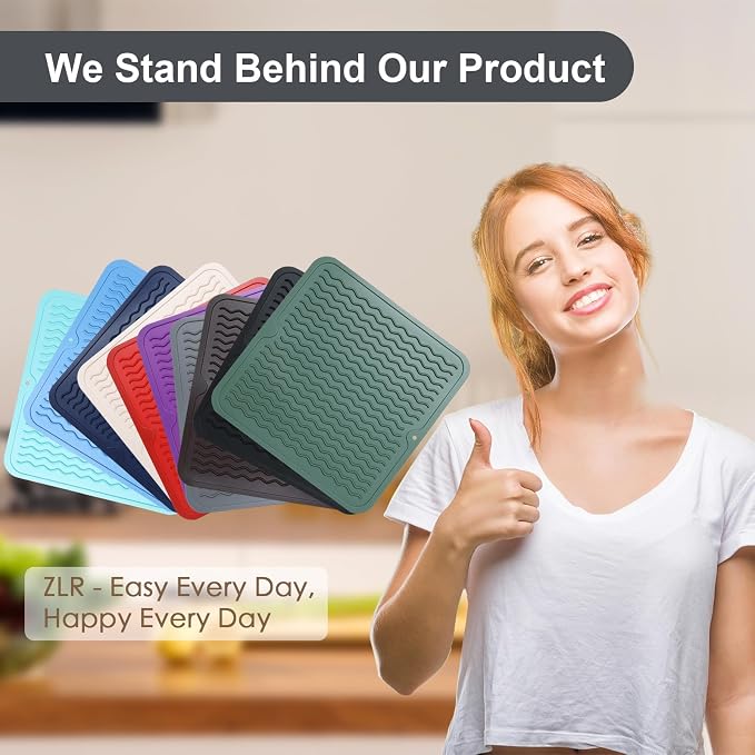 ZLR 2 Pcs Silicone Dish Drying Mats - Image 6