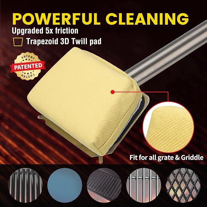 Grill Brush Bristle Free, BBQ Replaceable Scraper Cleaning Head, Safe Grill - Image 3