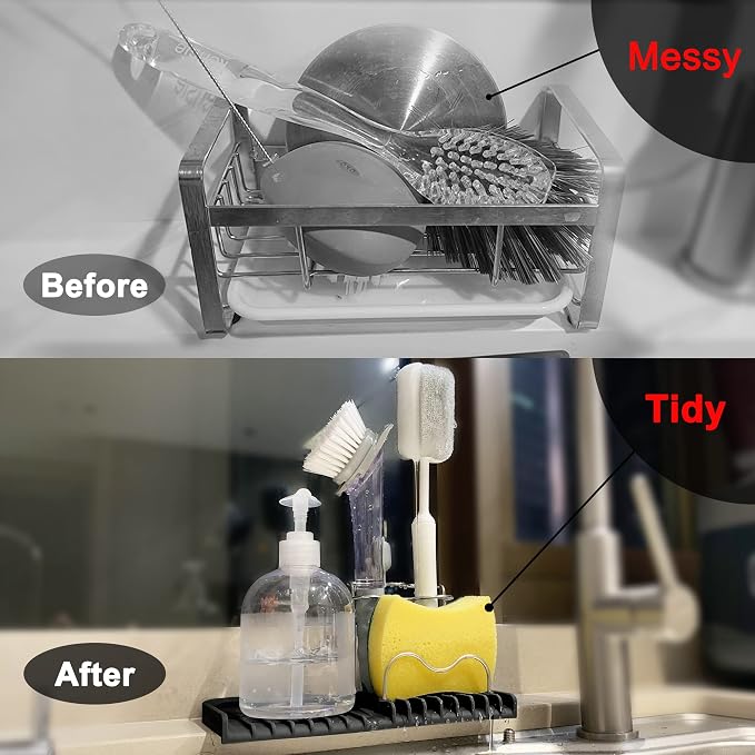 Gosmol Silicone Sponge Holder Rack Dish Soap Holder - Image 4