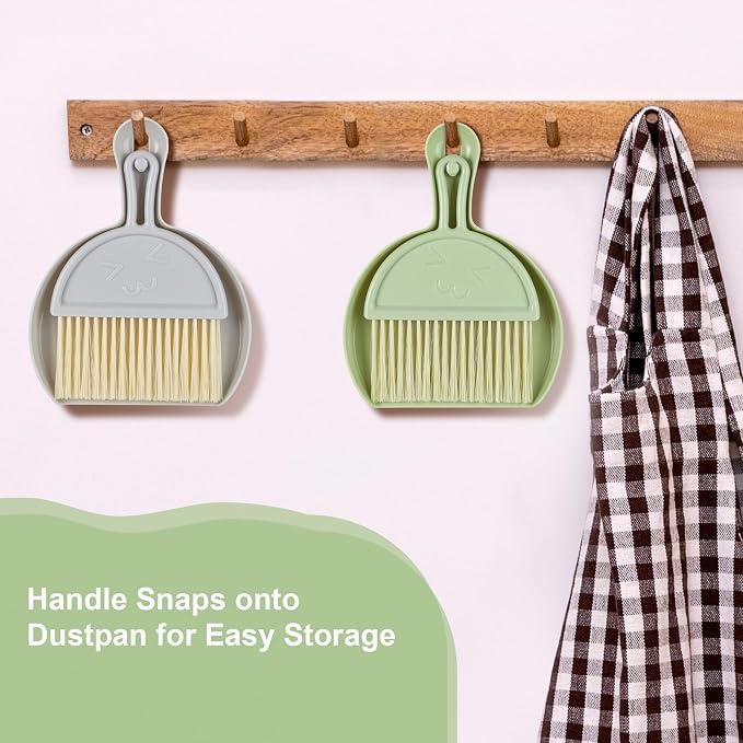 Small Broom and Dustpan Set, Broom Dustpan Brush, Handheld Dust Pan - Image 7