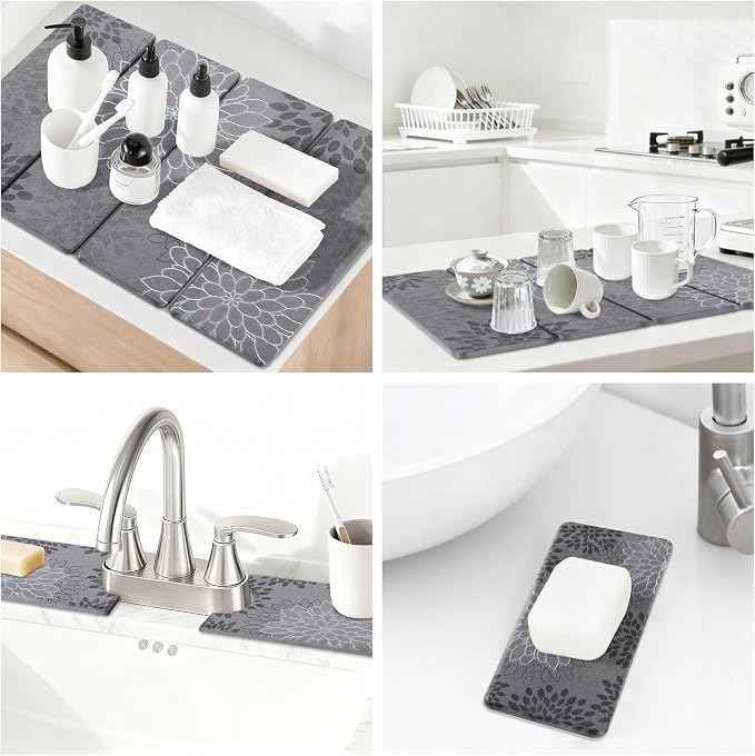 3 PCS Large Stone Dish Drying Mat - Image 8