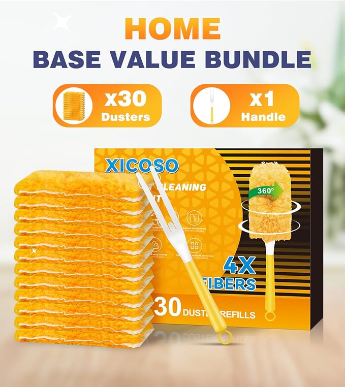 30 Count Duster Refills for Swiffer Dusters, 360° Heavy Duty Duster for Swiffer - Image 7