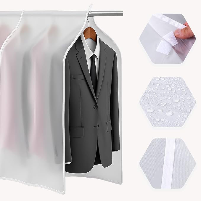 Clothing Rack Covers Hanging Clothes Dust Covers Garment Bag Organizer Storage - Image 3