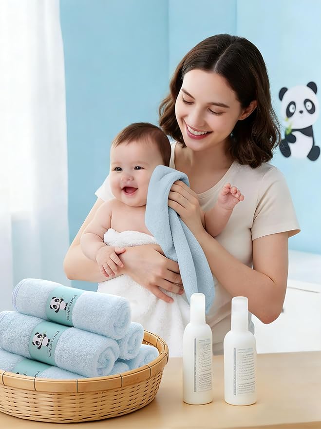 HIPHOP PANDA Baby Washcloths, Rayon Made from Bamboo - Image 3