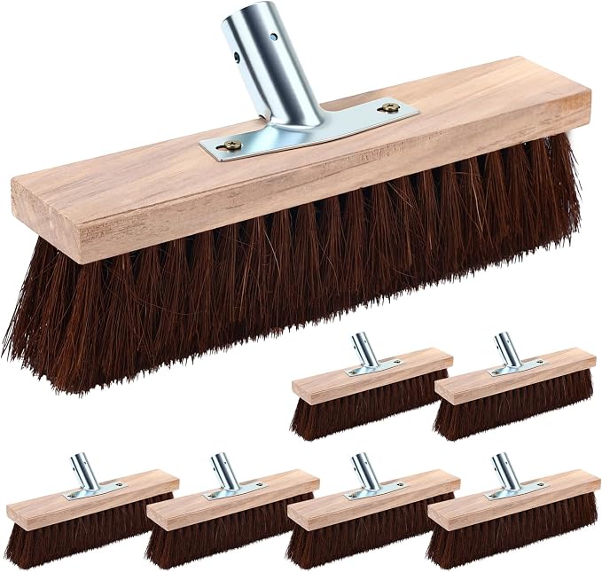 Vesici 6 Pcs Scrub Deck Brush Broom Heads Heavy Duty 10.6 x 2.4 Inch by Vesici