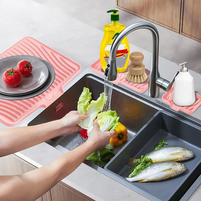 Silicone Dish Drying Mat for Kitchen Counter, Dish Drying Pad, Non-Slip Drain - Image 7