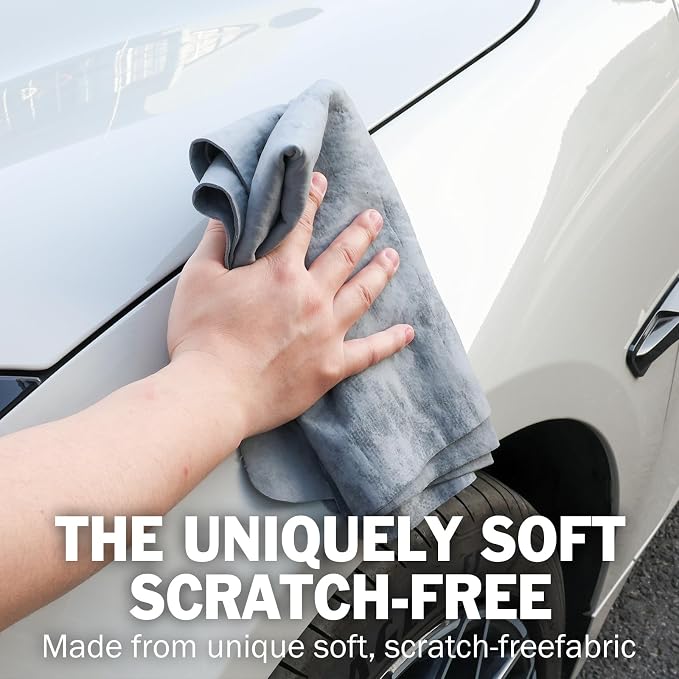 6 Pack Premium Shammy Cloth for Car Drying, 26”x17” Chamois Towel for Car - Image 6
