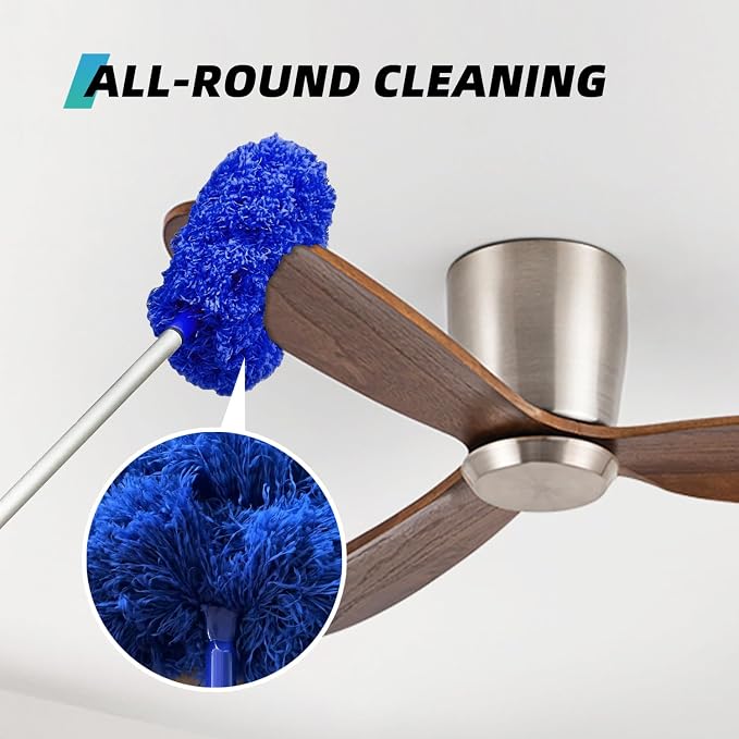 DRQ Ceiling Fan Cleaner Duster, 2 Pack Reusable Microfiber Duster - Image 3