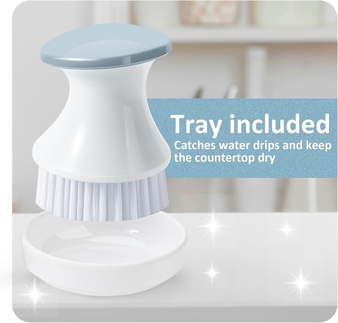 Dish Brush with Tray, Premium Kitchen Brushes - Image 3