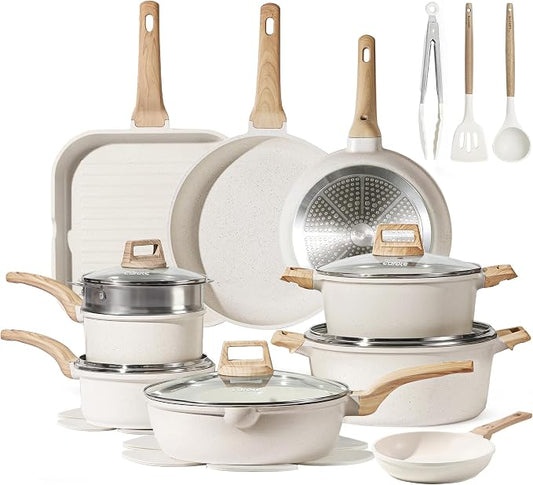 CAROTE Pots and Pans Set Nonstick, Cookware Set Induction Kitchen Cooking Set by CAROTE